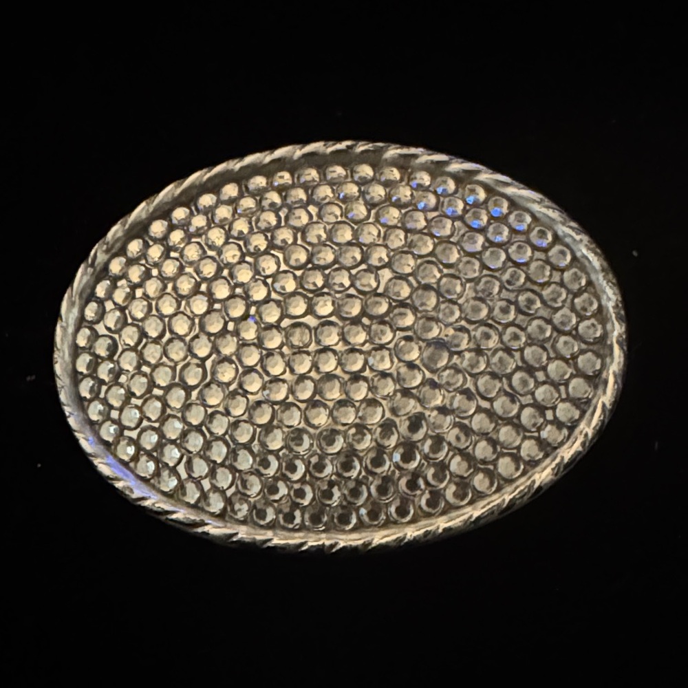 Liberty Textured Silver Belt Buckle